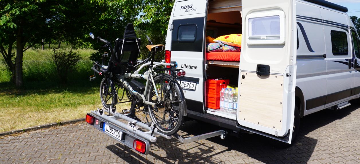 Liberco Systems - FORBike Fahrradtraeger fuer Kastenwagen gut fuer E-bike und Fahrrad - Nutzlast bis zu 75kg, klappbar und herausrollbar